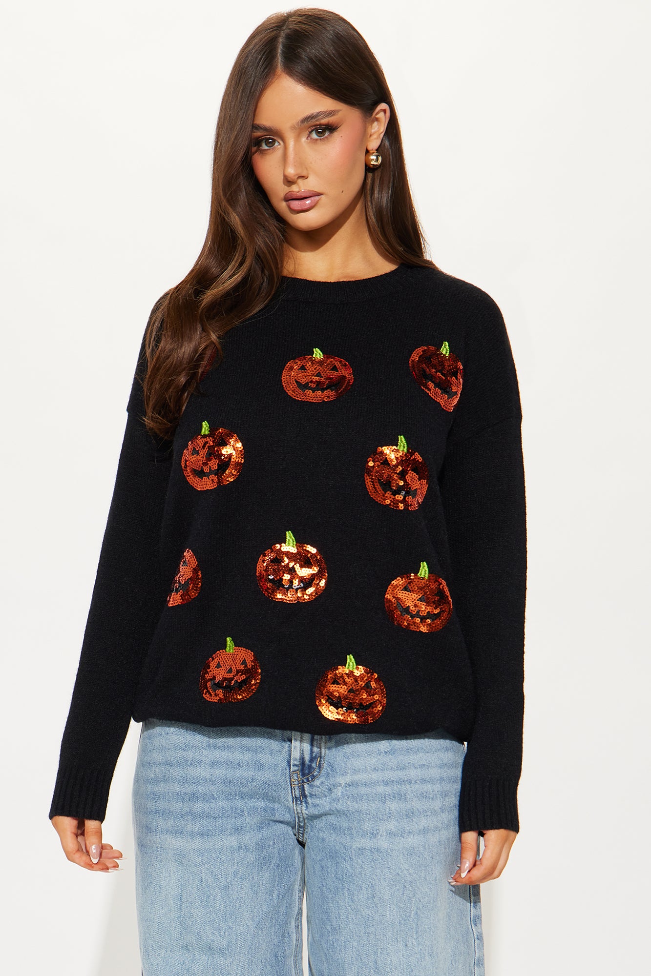 Pumpkin Queen Sequin Sweater